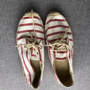 Soludos Striped Lace Up Espadrilles